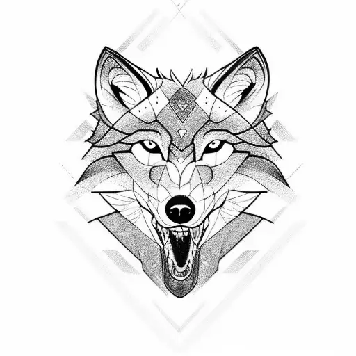 Wolf With Light And Snake