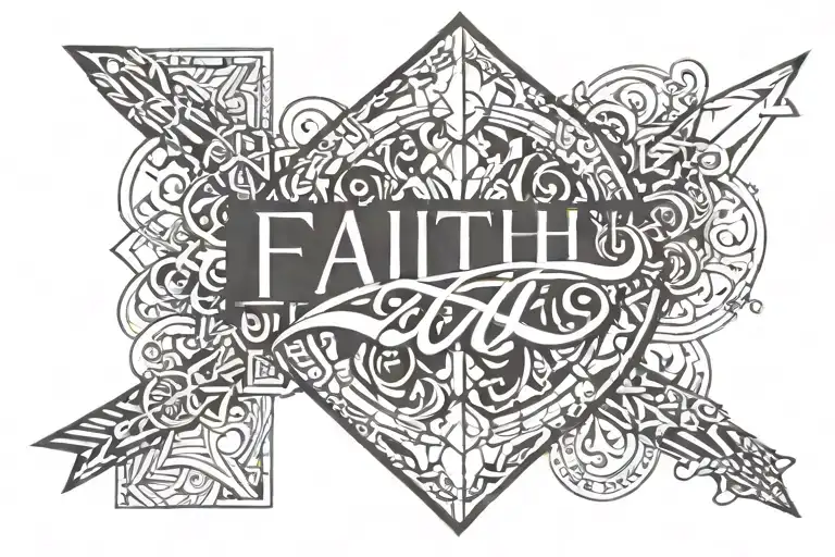 Rosery Around The Wrist With Word Faith Written