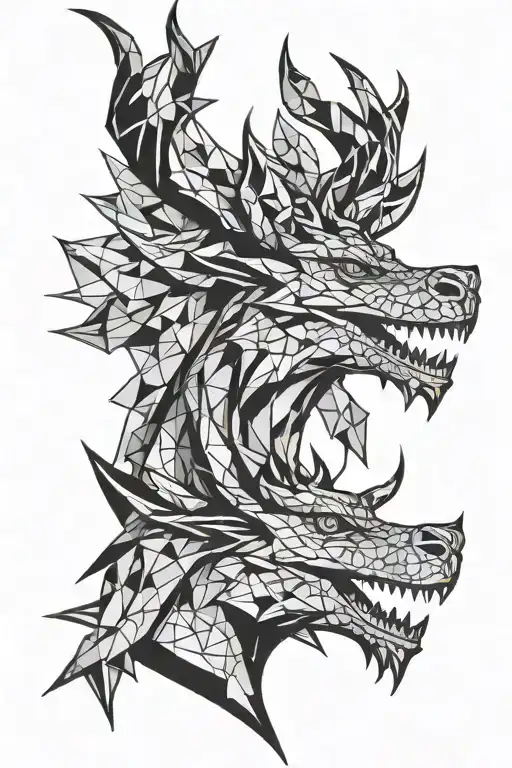Dragon And Stag Head