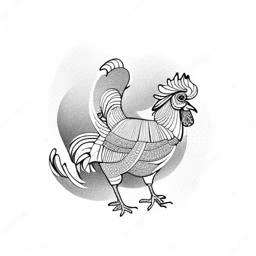 Rooster With Stawberry