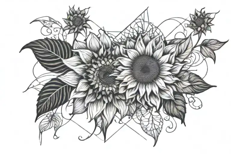 Sunflower Entertwined In Lost Love