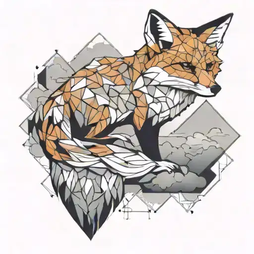 Fox Surroundedby Clouds