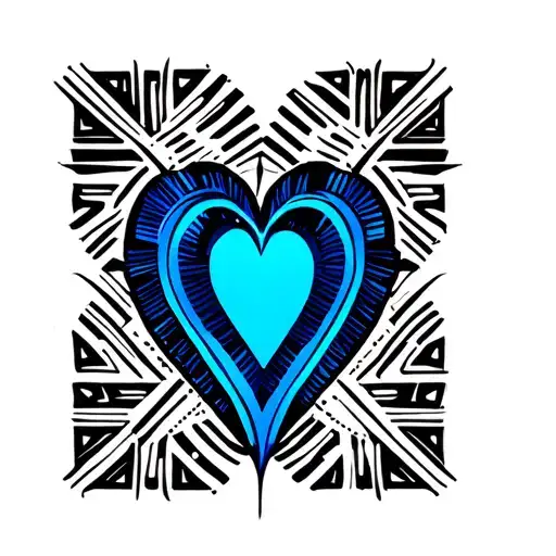 Abstract Blue Heart