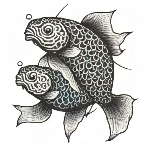 Sacred Geometry Koi Fish