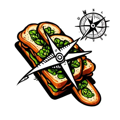 A Sandwiches With A Compass