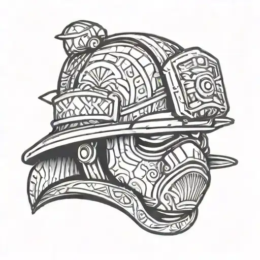 Cartoon Firefighter Helmet