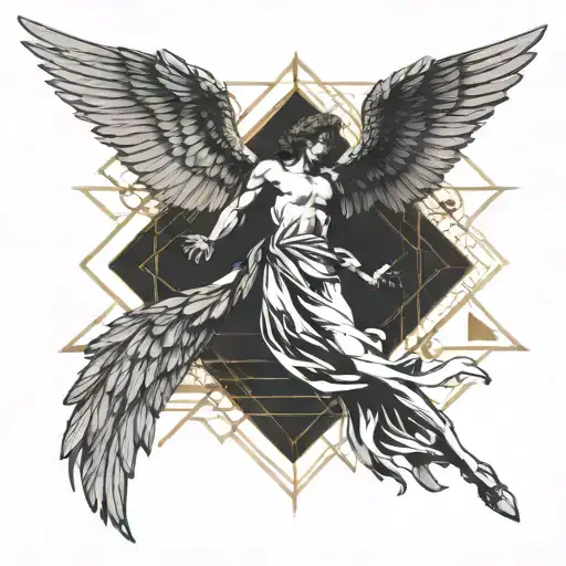 Icarus Falling Angel Inside Square Doesn't Fit