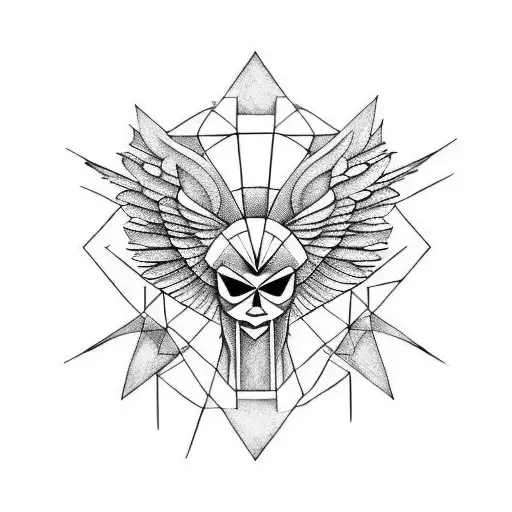 Angel And Geometric Forms