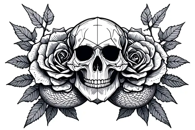 Skull Rose Snake