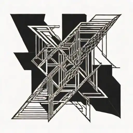 Straight Line Tattoo With Name Intertwined