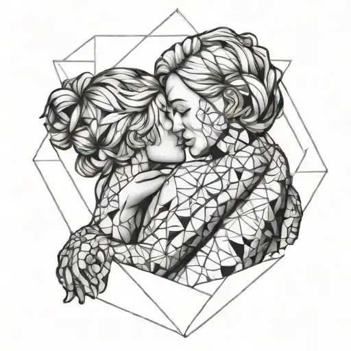 Mother And Daughter Hugging