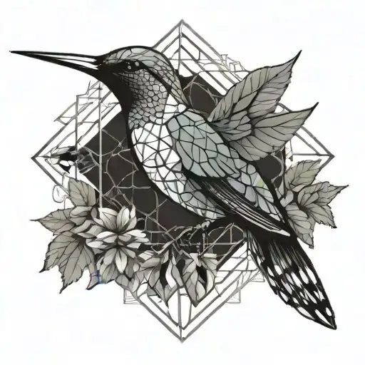 Hummingbird And Long Hair Aries Sign