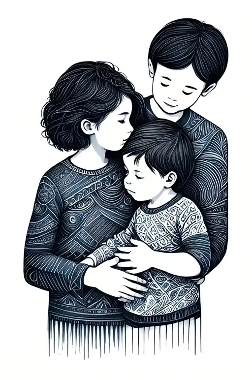 Parents Holding Children