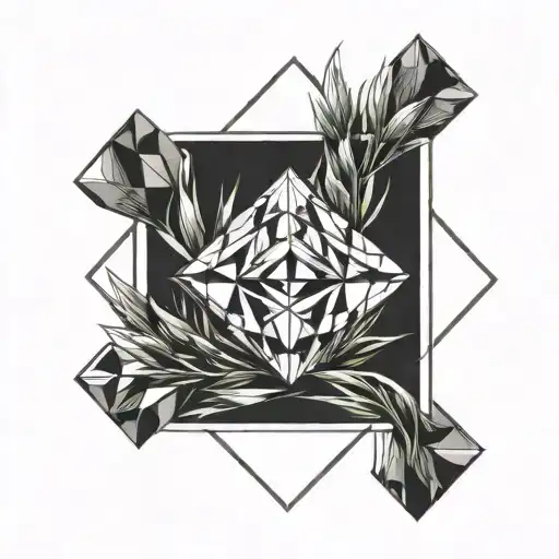 A Diamond Balancing On Top Of A Single Blade Of Grass