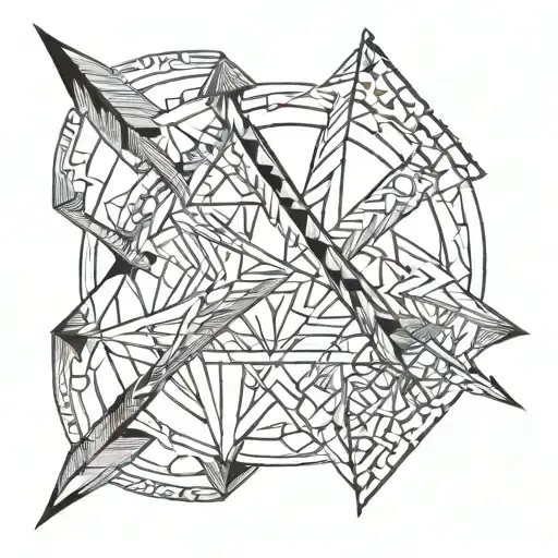 Sagittarius Tri Arrow Design