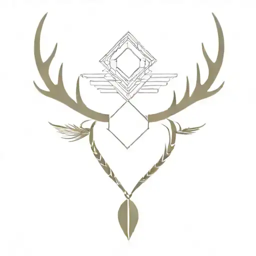 Antler And Feather Quill Scrawling