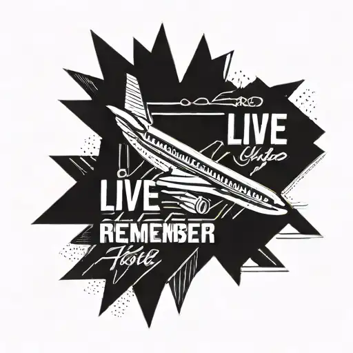 An Airplane Flying Into The Future And The Inscription Live A Life You Will Remember