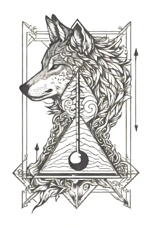 Hourglass Arrow Wolf Musical Note Forrest