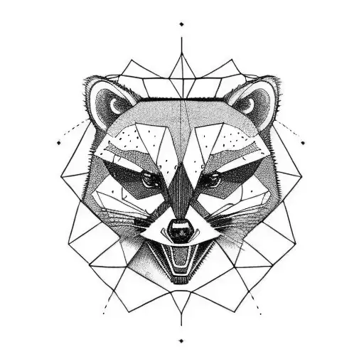 Racoon With A Skull