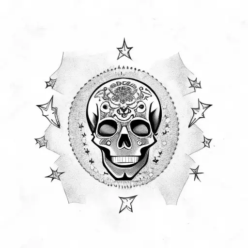 Skull With Stars