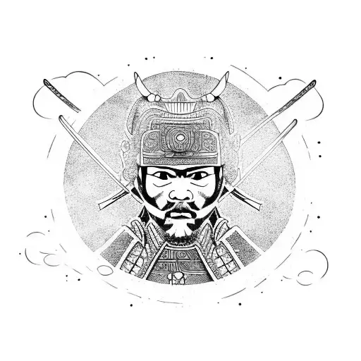 Samurai Warrior With Flowers