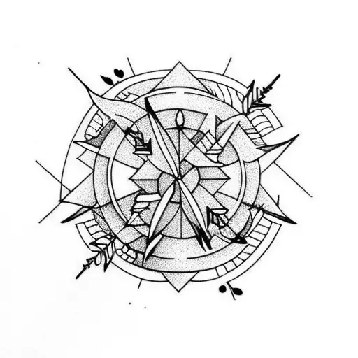 Arrow With Heather Flowers