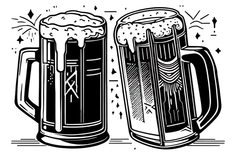 4 Beer Mugs 4 Friends