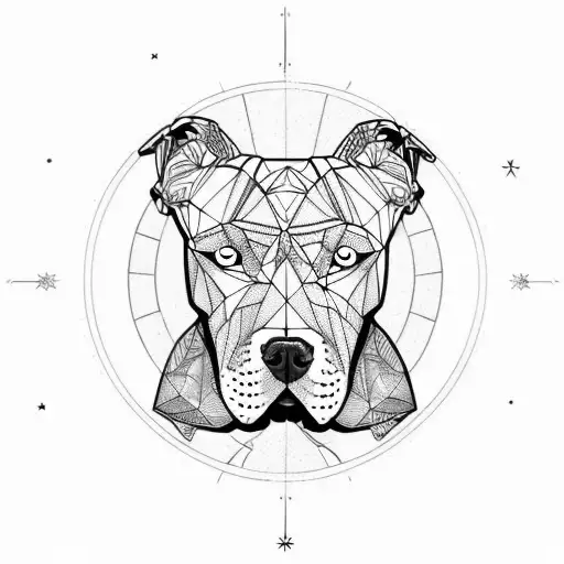 Perro Pitbull Cara De Enojado Tributo Muerto Espacio Sol Luna