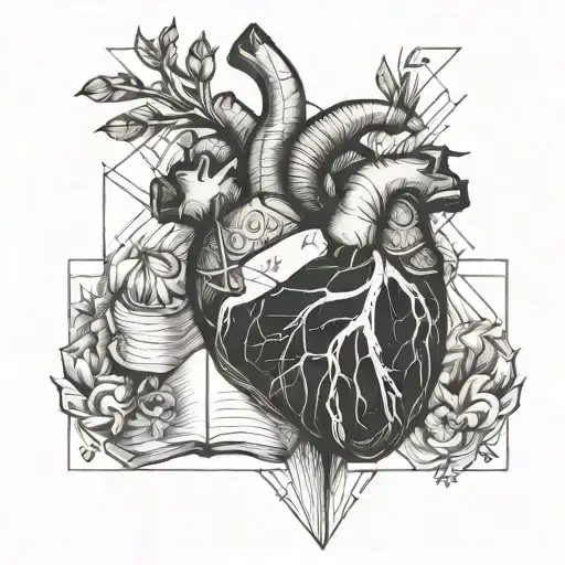 Book And Anatomical Heart