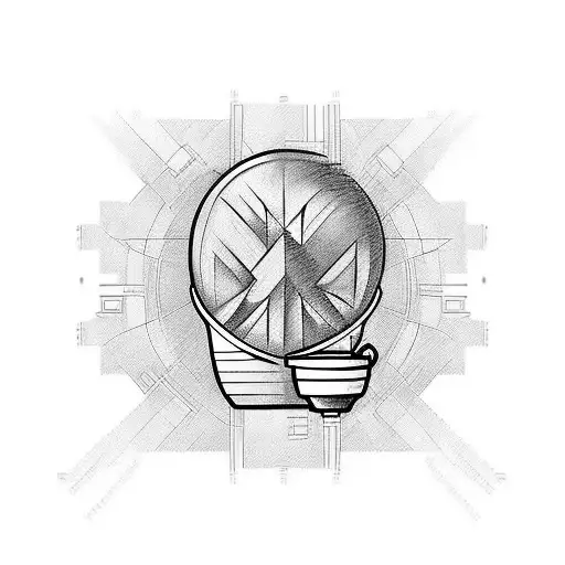 A Sketch-style Tattoo Of A Coffee Bean Morphing Into A Computer Chip