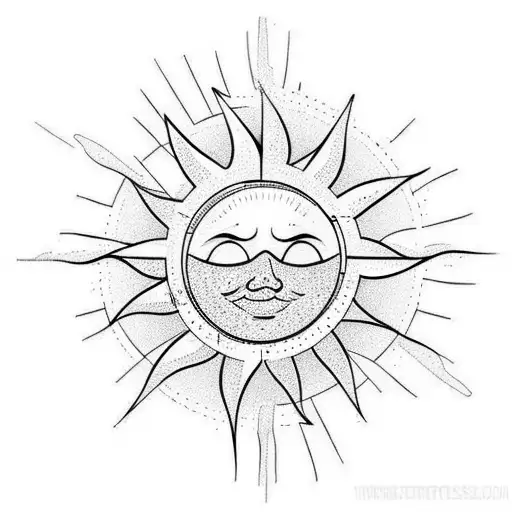 A Tranquil Beach With Calm Waves And The Sun Shining Brightly Overhead