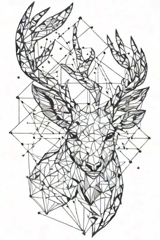 The Constellation Orion And Deer Head