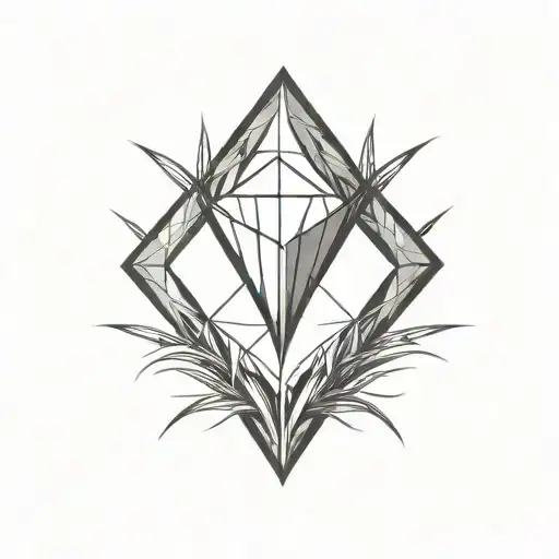 A Diamond Balancing On Top Of A Single Blade Of Grass