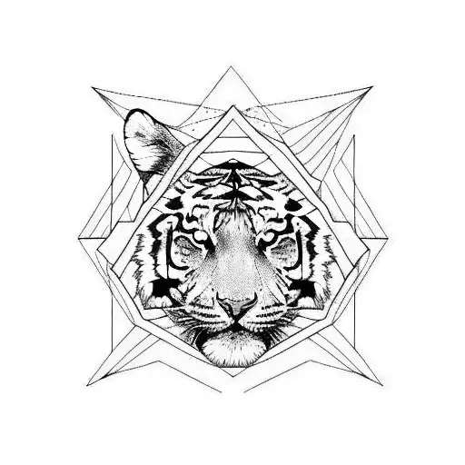 Tiger In Triangle