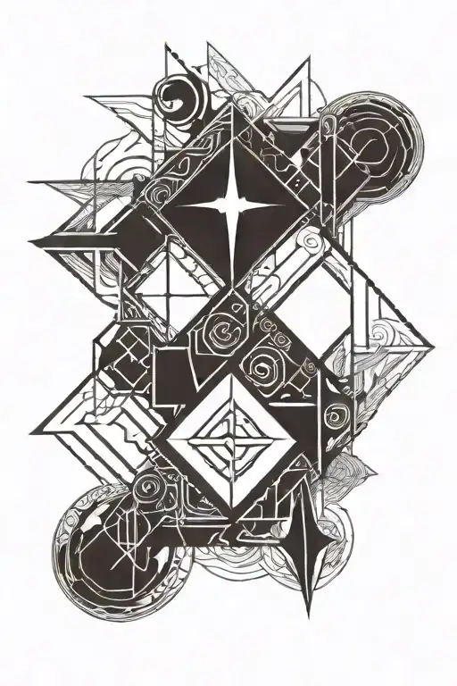 Compas Rune And Symbol