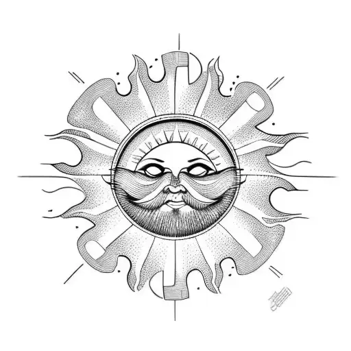 Sun Shining Behind The Clouds