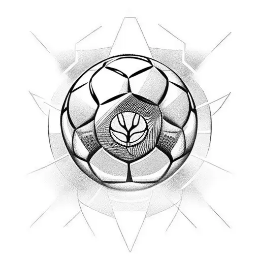 Europa Conference League Football Trophy Tattoo Design