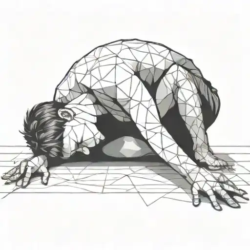 A Sad Person Laying On The Floor