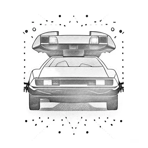 A Delorean Car From Back To The Future