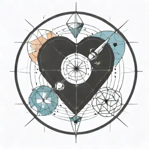 A Satellite Shaped Like A Love Heart With Sharp Angles In Space Enshrouded By A Circle