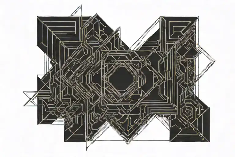 Black Whole Elbow Rectangle Frame