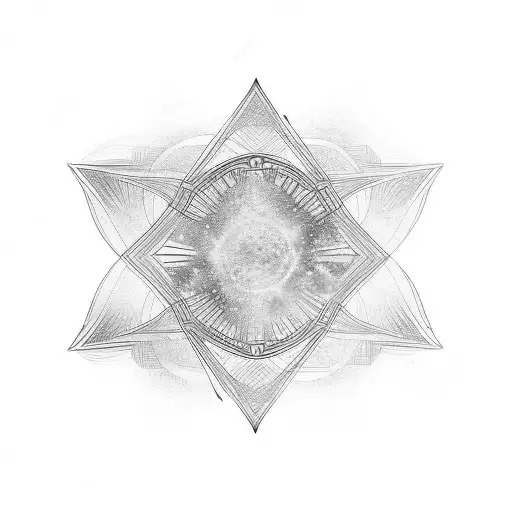 Guitar Strings Merging With A Majestic Nebula