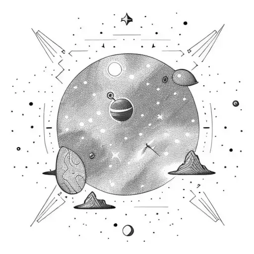 Astronaut Standing On A Planet In Space Looking Up Into The Stars