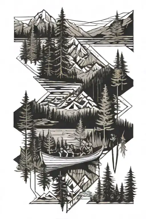 Mountain River Canoe Ferns