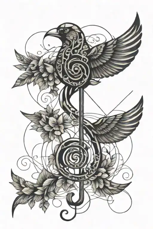 Treble Clef Nature Birds