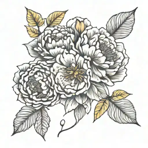 Peonies Gingko Leaves Jelly Fish Lion Resilience Growth Strength