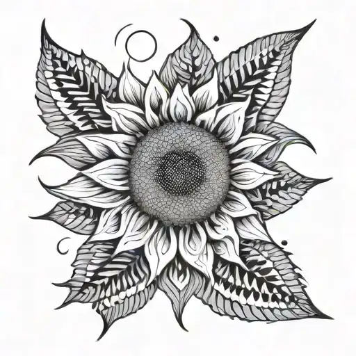 Sunflower Moon Merging Together