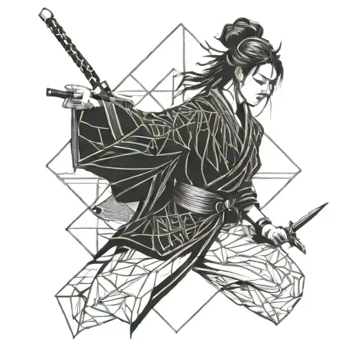 Samurai Girl Standing