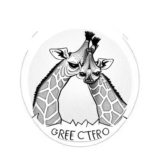 Giraffe Mother And Child Crazy