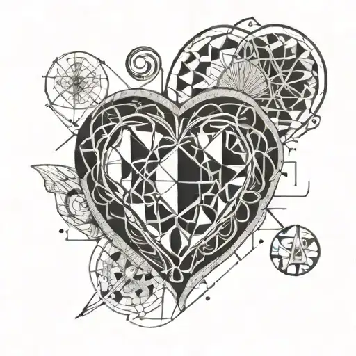 A Heart With Space For 3 Names And Dates